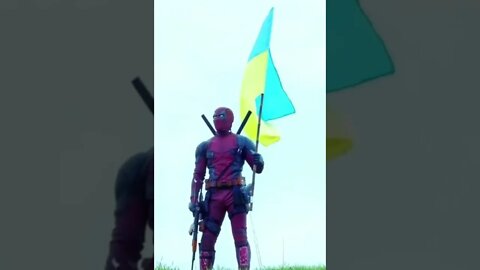 Deadpool Stands With Ukraine #shorts #army #war #ukrainewar #russiaukrainewar