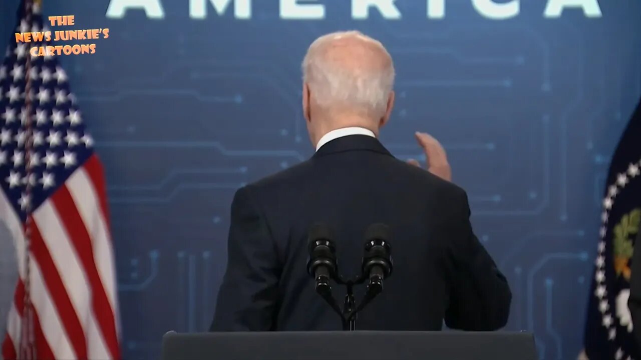 Biden says he can't take questions because reporters "will ask me all about Russia," walks away.