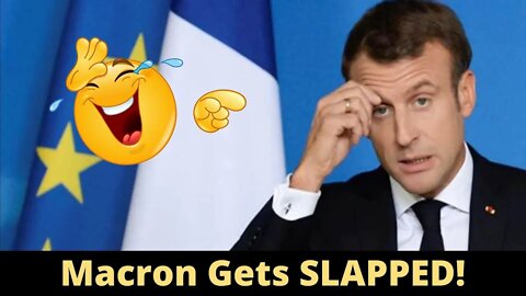 Local Villager Lays His Hand On Macron's Face 😂😆🤣