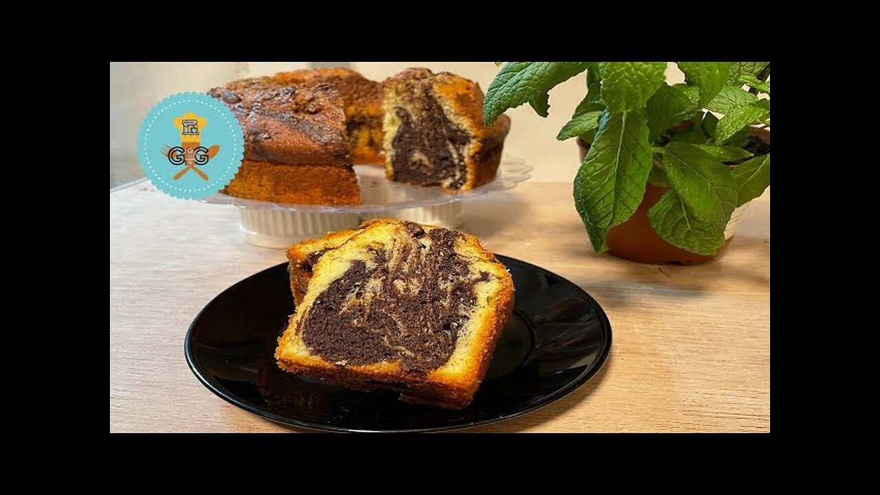 Vanilla & Chocolate Marble Cake Recipe / Κέικ Βανίλια Σοκολάτα Συνταγή (Marble Cake)