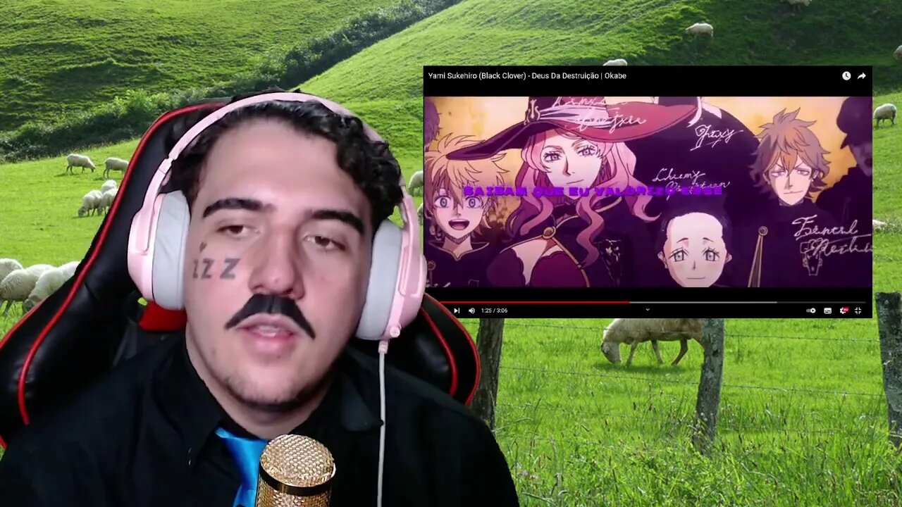 PASTOR REACT Yami Sukehiro (Black Clover) - Deus Da Destruição | Okabe