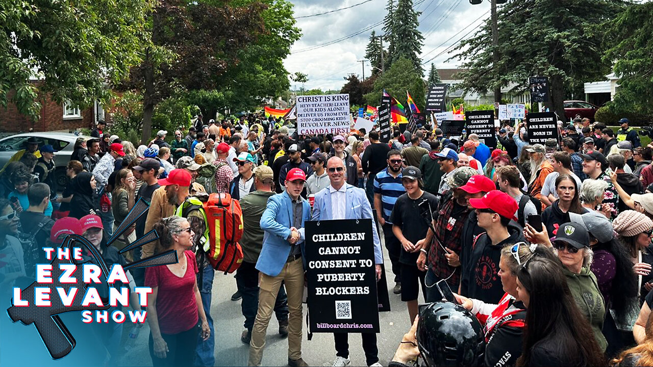 Muslim kids stomp on pride flag in Ottawa with families protesting gender ideology in schools