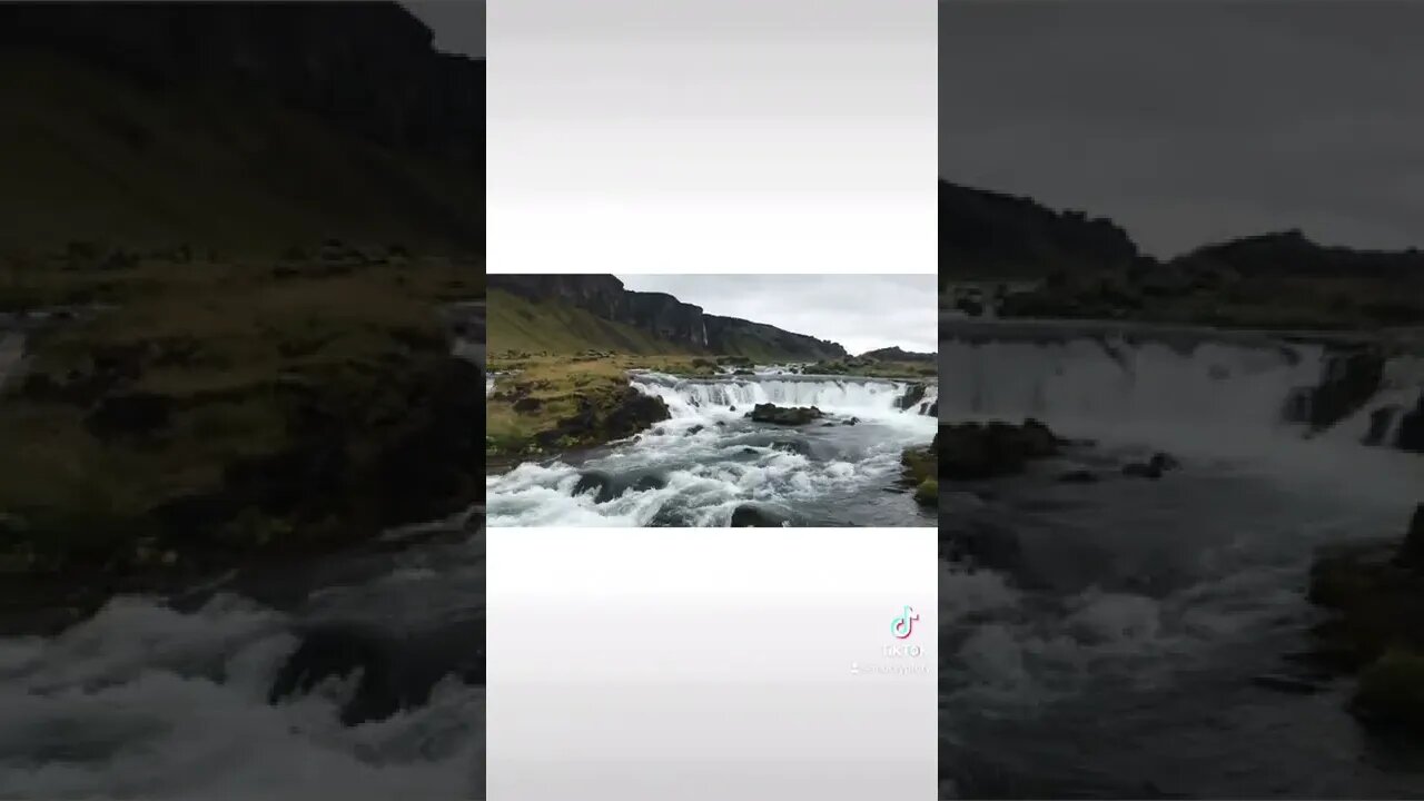 Waterfall, relaxing with water sound, Iceland 🇮🇸