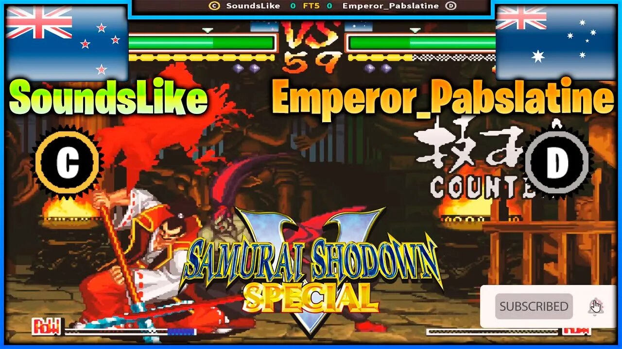 Samurai Shodown V Special (SoundsLike Vs. Emperor_Pabslatine) [New Zealand Vs. Australia]