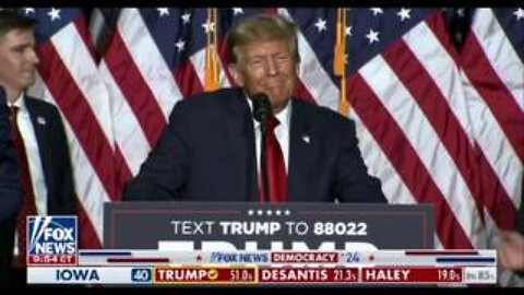 President Trump IA Caucus Victory Speech 01-15-2024