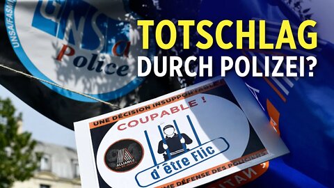 Frankreich: Polizei Kundgebung zur Unterstützung eines angeklagten Polizisten