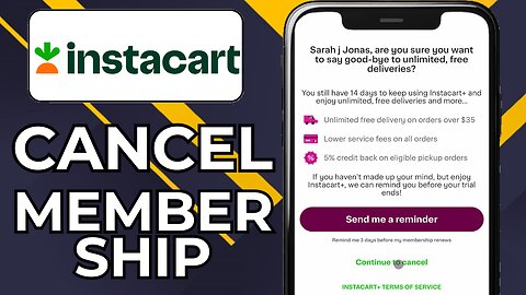 HOW TO CANCEL MEMBERSHIP ON INSTACART