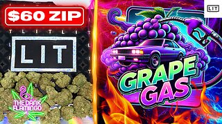 Trying Grape Gas THCa Budget Zip from Lit Farms! The Dank Flamingo Cannabis Review!!