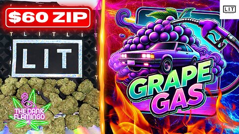 Trying Grape Gas THCa Budget Zip from Lit Farms! The Dank Flamingo Cannabis Review!!