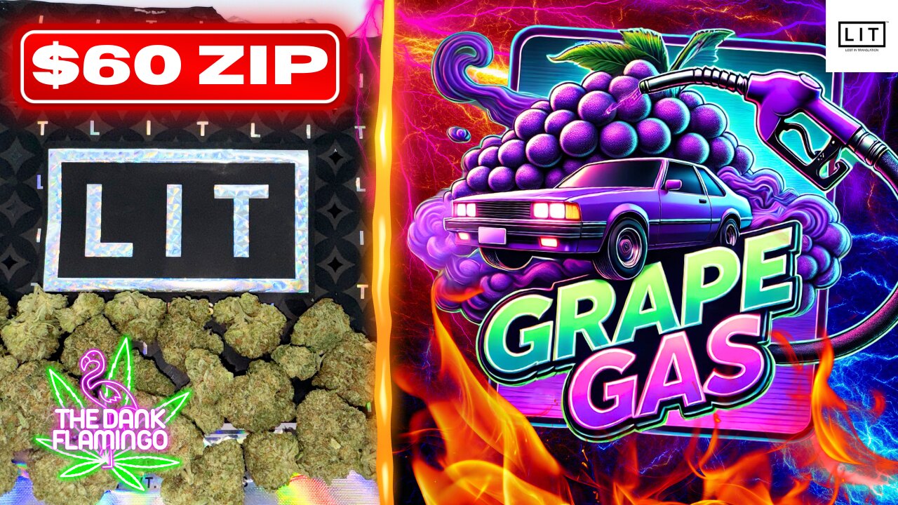 Trying Grape Gas THCa Budget Zip from Lit Farms! The Dank Flamingo Cannabis Review!!