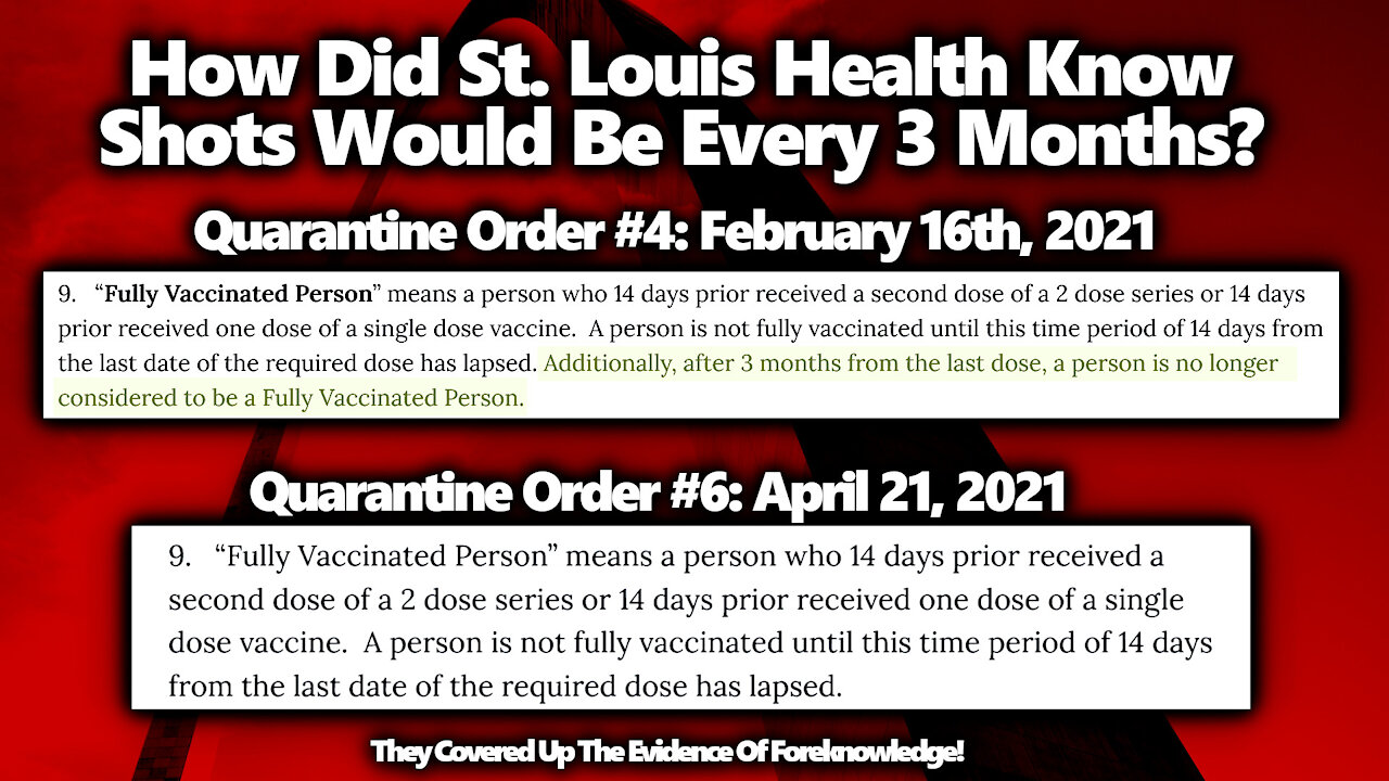 SCRIPTED Vax Failure? St Louis Health Said Vaccines Only Lasted 3 Months In Feb 2021 Before Deleting