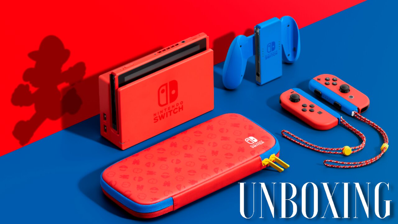 Nintendo Switch Limited Edition Console Unboxing (Super Mario Odyssey) Doom & Skyrim