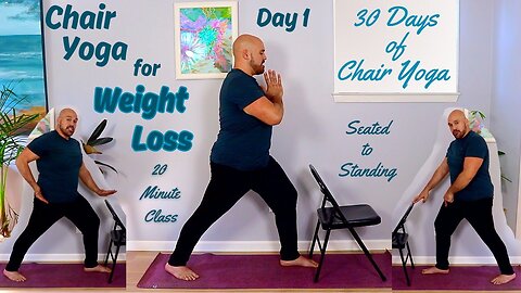 Day 1 - Chair Yoga For Weight Loss - 30 Days Of Chair Yoga - Standing - 20 Minute Class