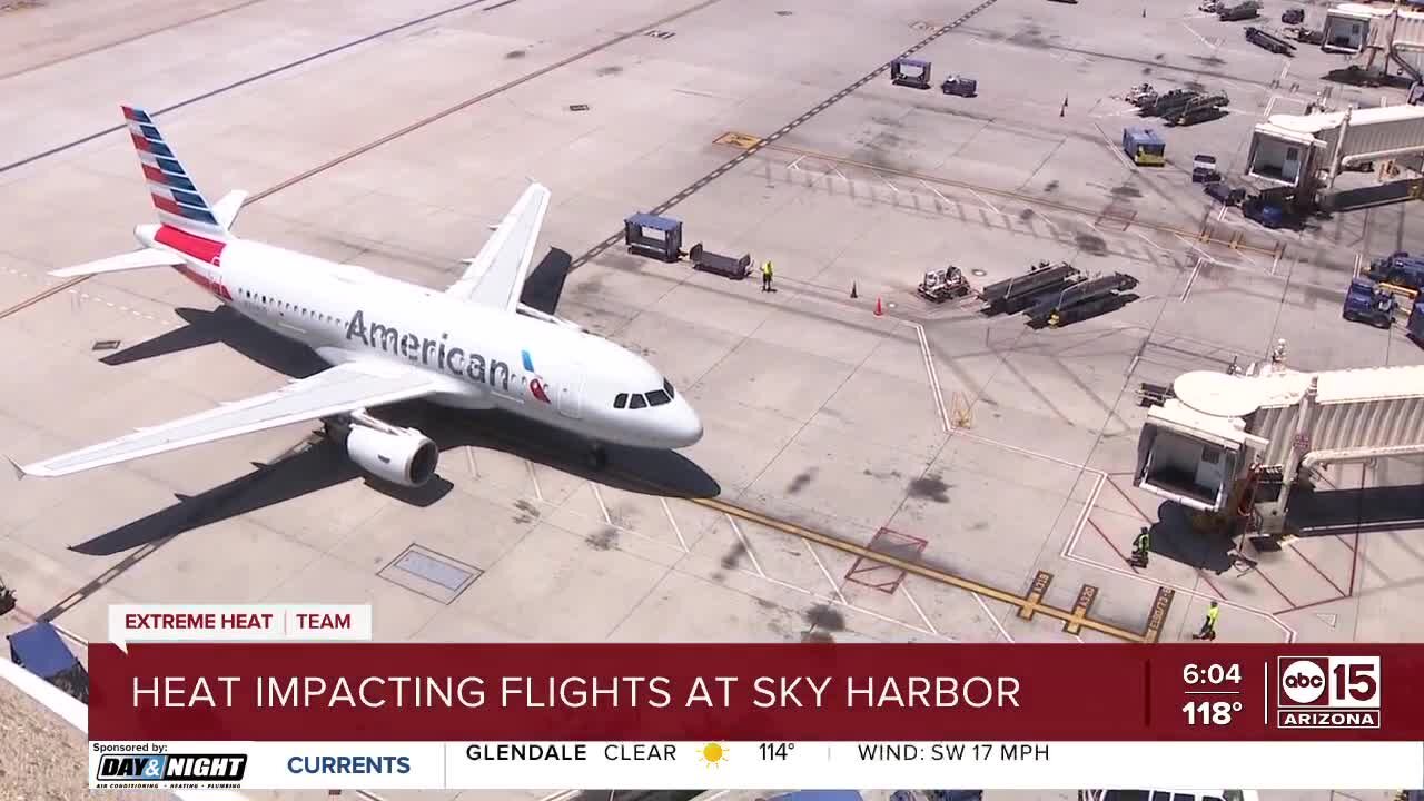 Heat impacting flights at Sky Harbor