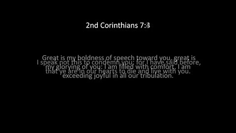 2nd Corinthians Chapter 7