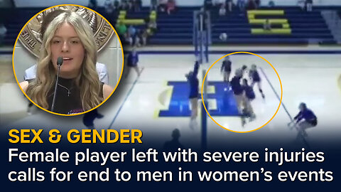 Female Volleyball student injured from being hit in the face by biological male