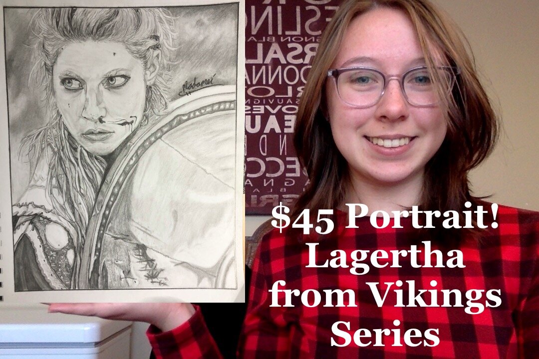 $45 Portrait - Lagertha Vikings Series Madamei Studios