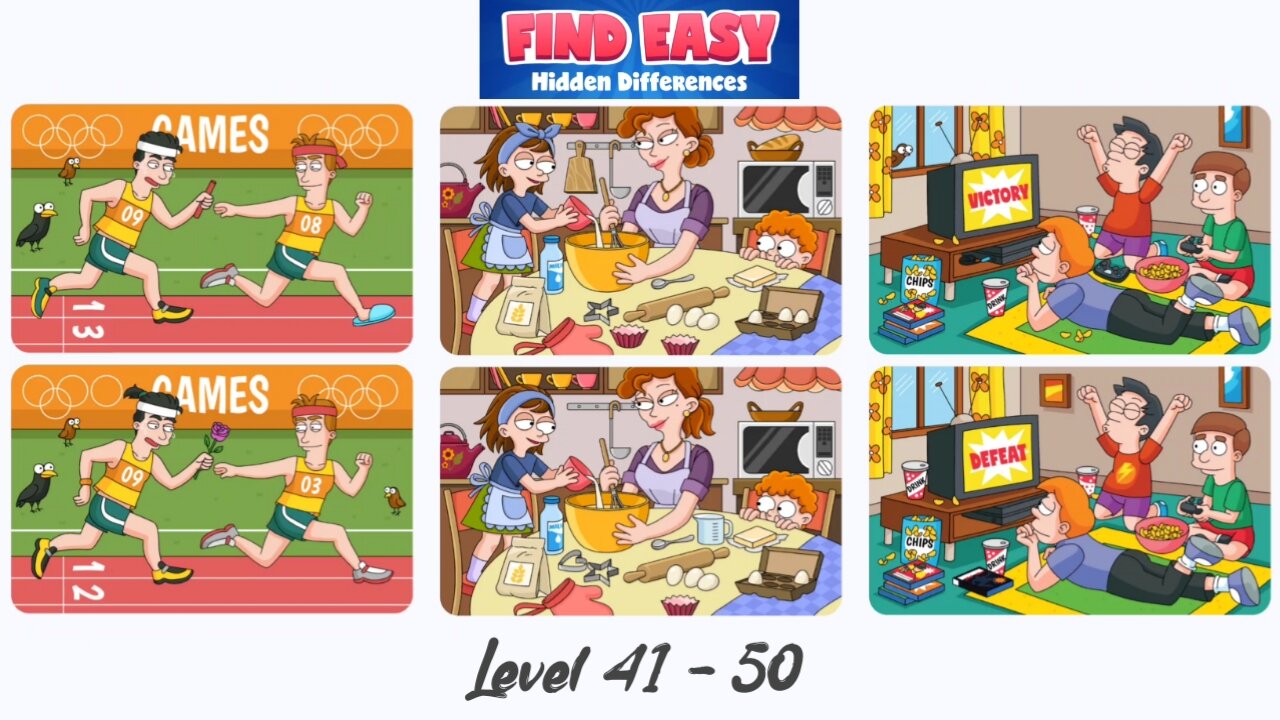 FIND EASY LEVEL 41 - 50