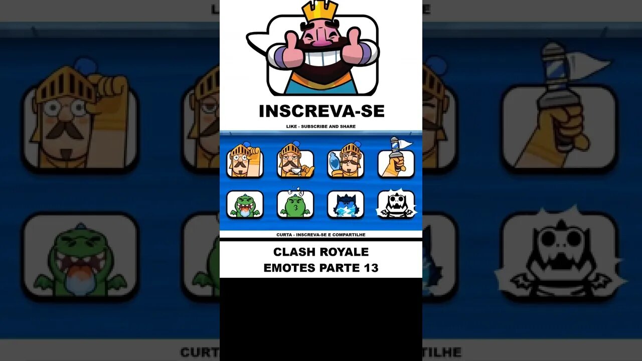 TODOS OS EMOTES - CLASH ROYALE PARTE 13