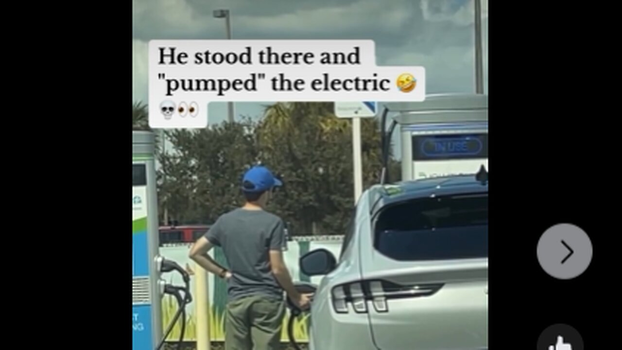 FRIDAY FUNNY - FIGHT OVER AN EV CHARGER & MAN PUMPS ELECTRICITY INTO EV LIKE IT IS A GAS PUMP