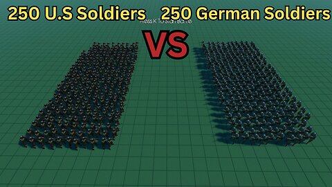 250 U.S Soldiers Versus 250 German Soldiers || Ultimate Epic Battle Simulator