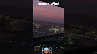 Insane Wind Landing... #short #shorts #flightsimulator