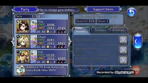 Its Tifas time to shine in a group raid / Final Fantasy: Dissida Opera Omnia