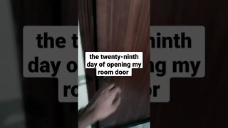 The twenty-ninth day of opening my room door