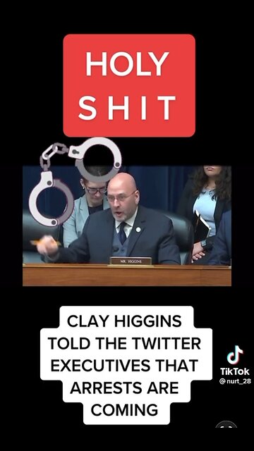 Clay Higgins informing Twitter Executives ARRESTS ARE COMING ~ Eden's Living TV