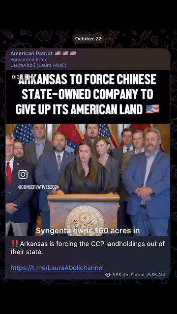 ‼️Arkansas is forcing the CCP landholdings out of their state.