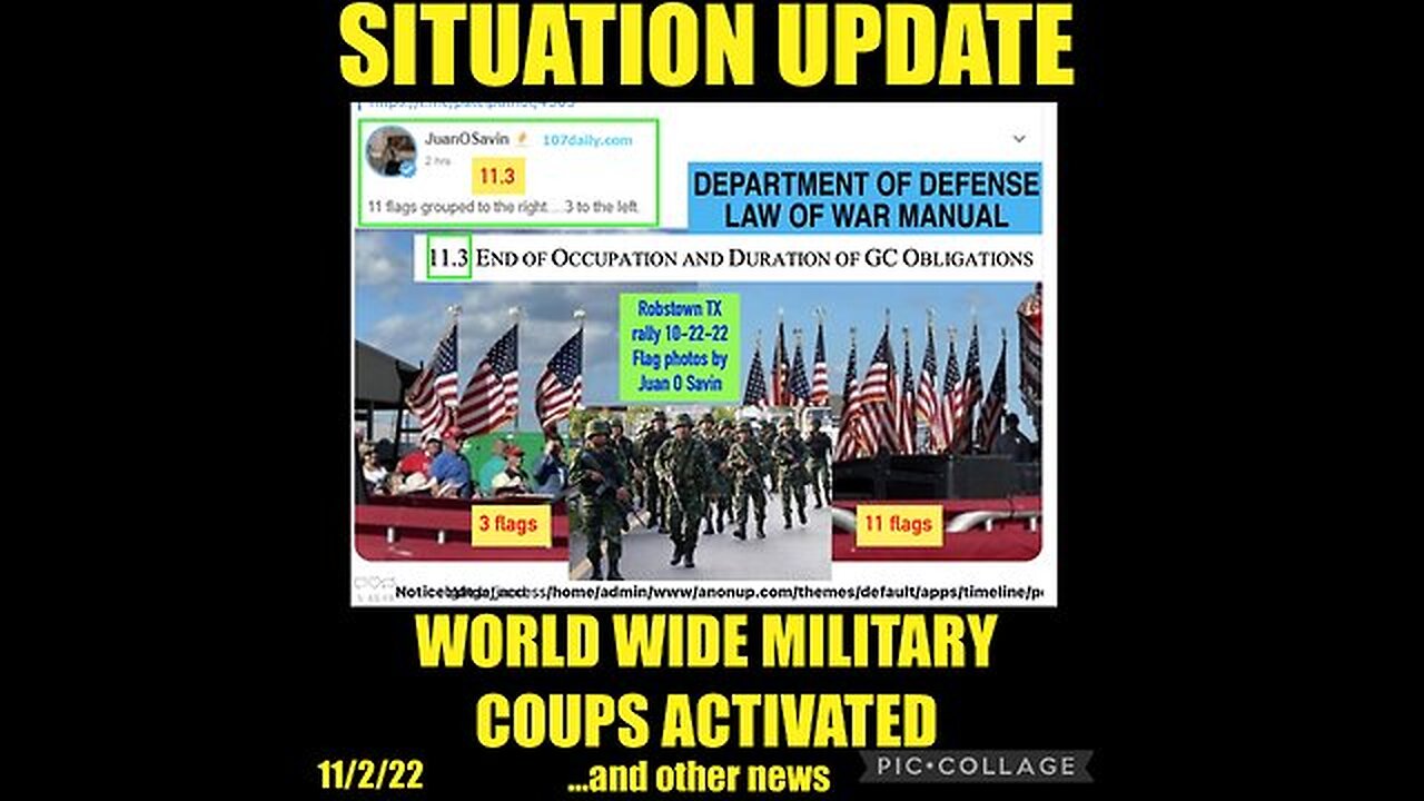 Situation Update 11/02/22 ~ Pres Trump Begin - 11.3 Law Of War Activated