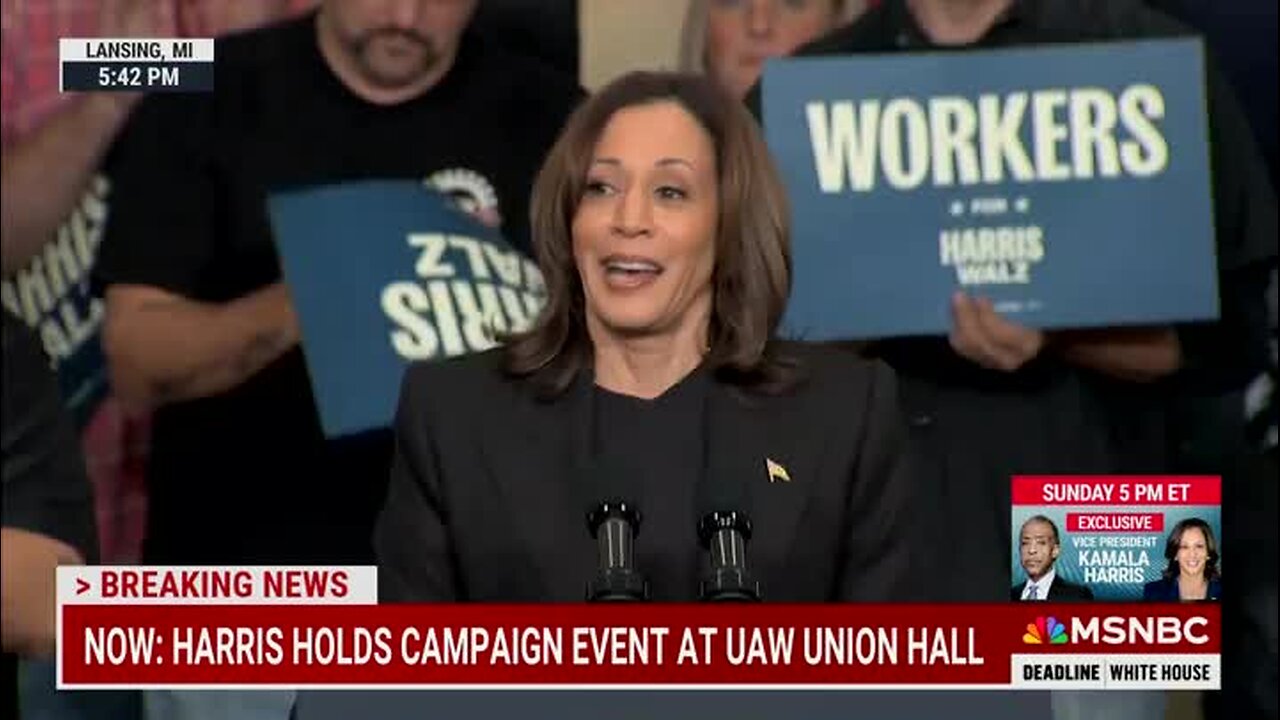 Harris on Trump: ‘He Tries To Do His Rhetorical Thing at Rallies, Like He Understands What It Means to Earn a Living’