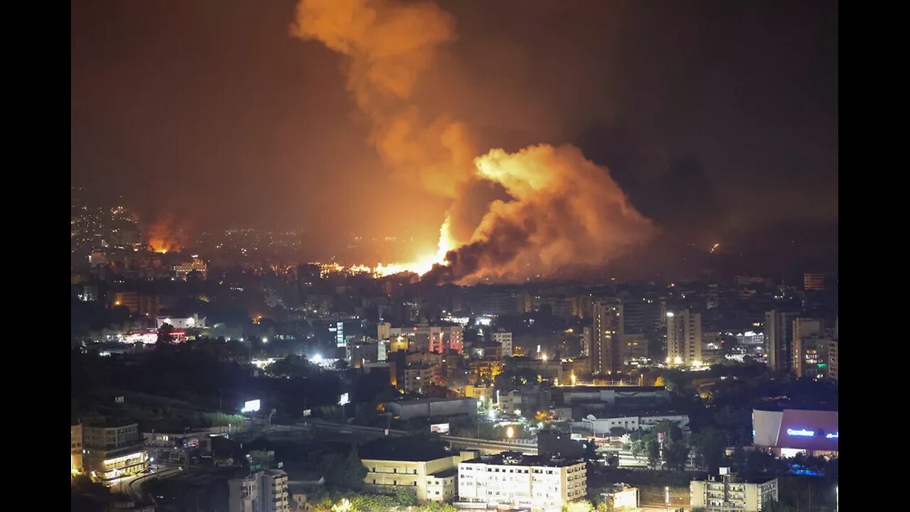 Impact of 2000-pound bunker-buster bombs that were dropped to kill Hezbollah leader Nasrullah