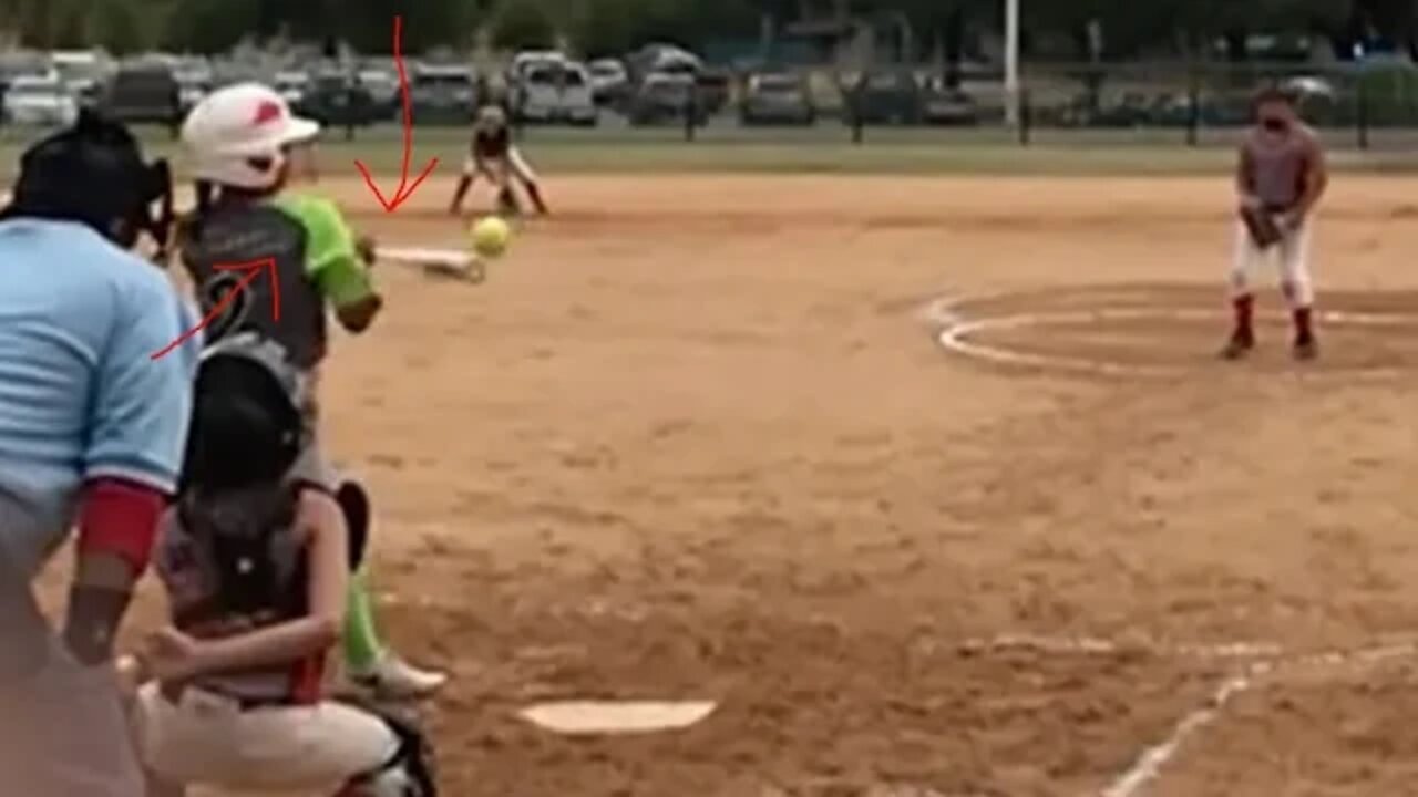 Funny Softball Hit 🥎