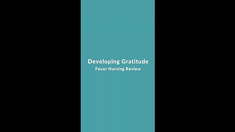 Developing Gratitude