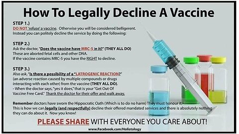 Truth About Vaccines 1985! ~ Shariraye BREAKING