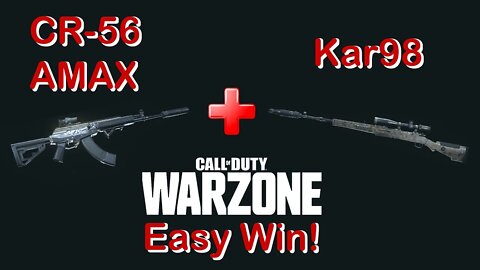 CR-56 AMAX + Kar98= Easy Warzone Win! | Call of Duty: Cold War/Warzone #shorts