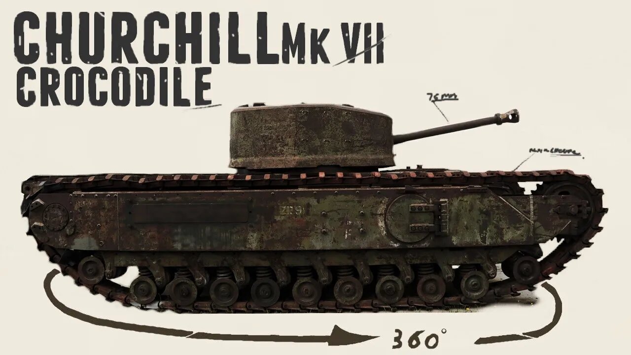 Churchill Mk VII Crocodile - Walkaround - MM Park.