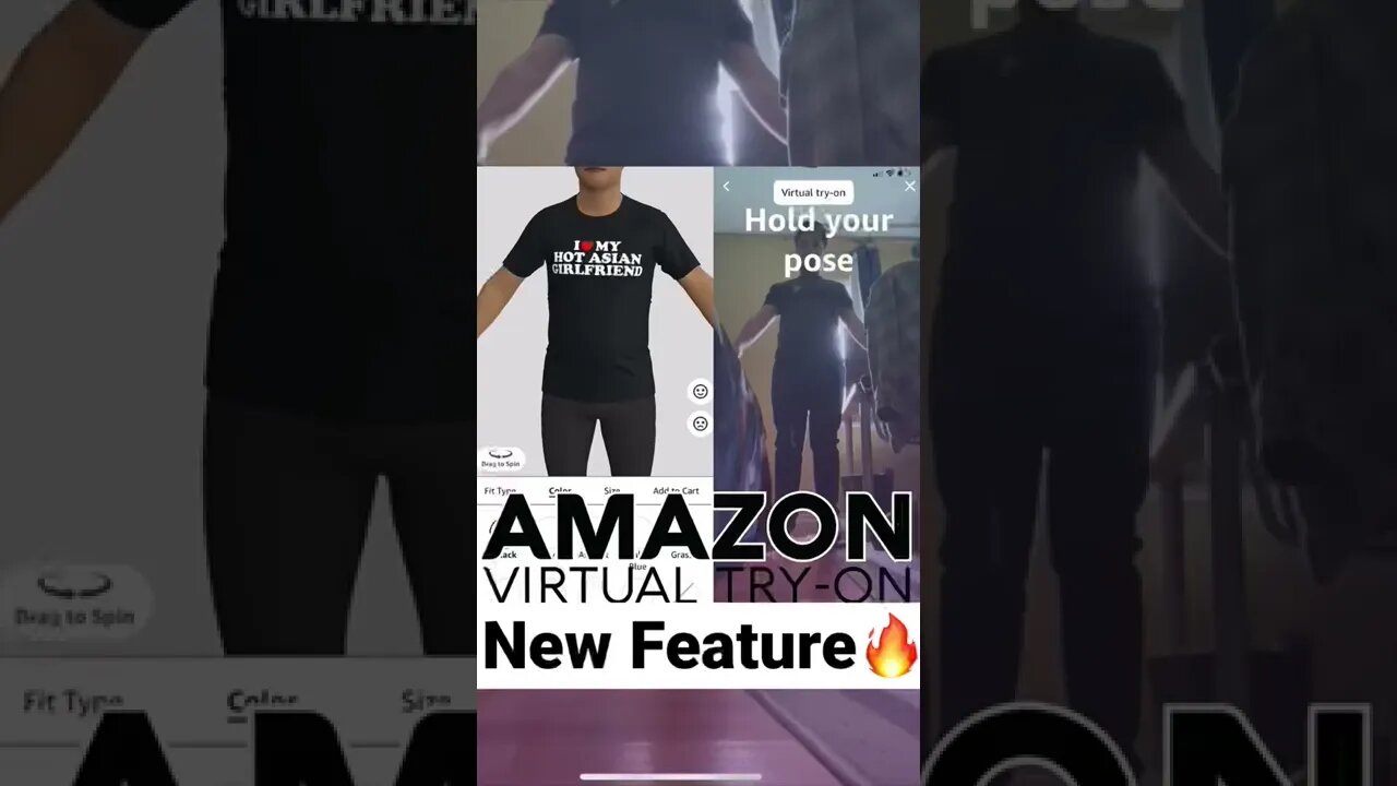 I Tried Amazon’s New “Virtual Try-On” Shopping Feature! Less Merch By Amazon Returns? #shirtsurf