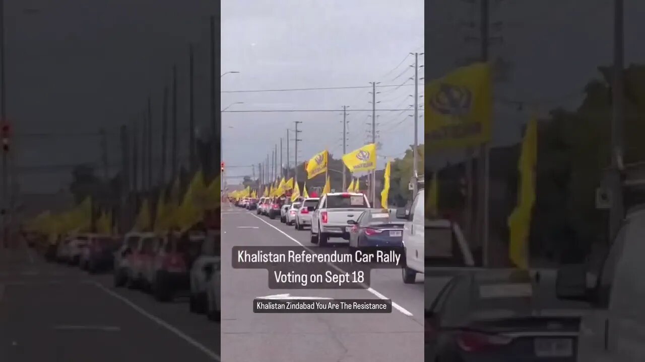 Khalistan Referendum Car Rally Toronto Canada 🇨🇦 2000+ Cars