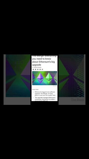 Ethereum Merge: Why is The Merge happening? #cryptoshortsnews #ethereum #crypto #cryptocurrency