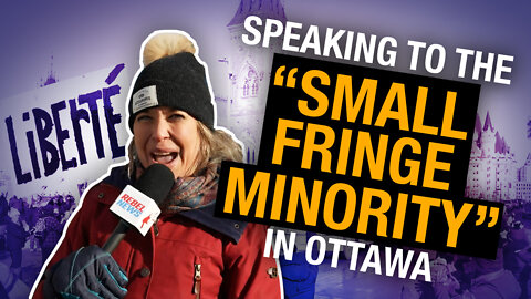 Crowd gathers in solidarity in Ottawa ahead of the arrival of the trucker freedom convoy