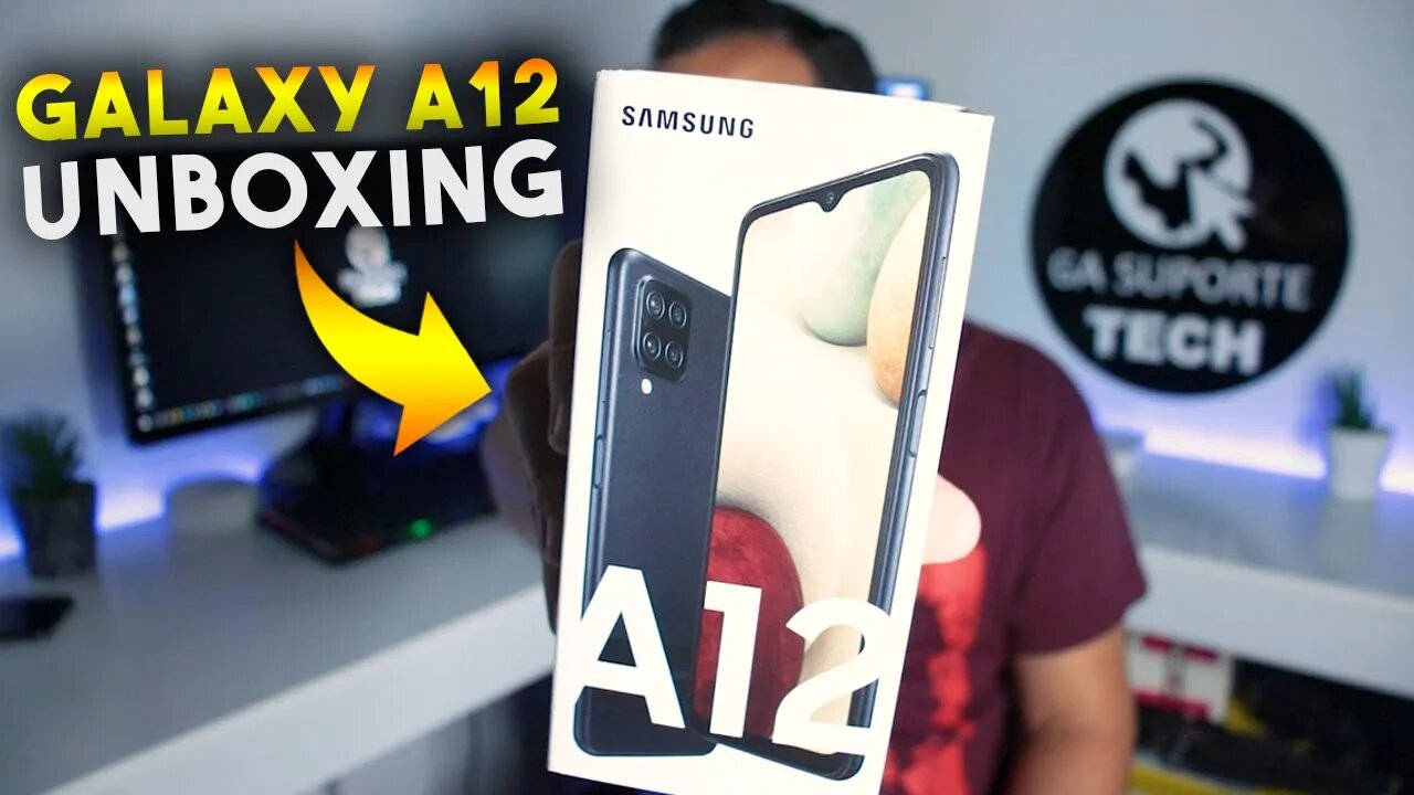 Galaxy A12, O BARATINHO DA SAMSUNG VALE A PENA? Unboxing e Impressões