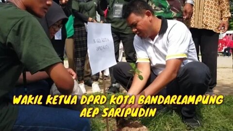 WAKIL KETUA DPRD BANDARLAMPUNG AEP SARIPUDIN : BERSIHKAN KALI DAN TANAM POHON UPAYA ATASI BANJIR