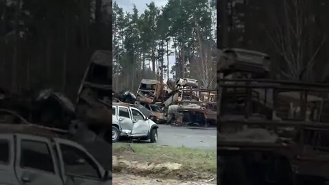 ⚡️In Irpin, Kyiv Region: A Cemetery Of Burnt & Unrepairable Cars