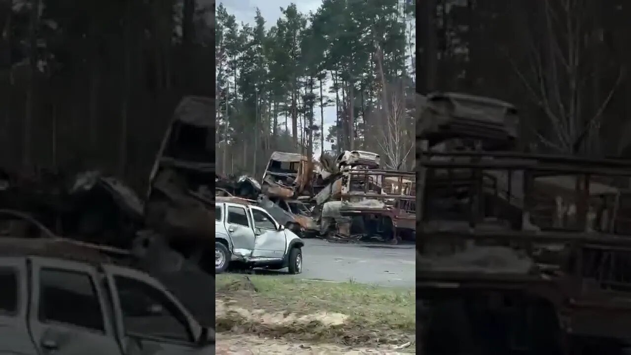 ⚡️In Irpin, Kyiv Region: A Cemetery Of Burnt & Unrepairable Cars