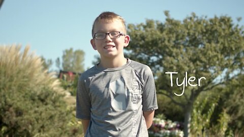 Tyler is a 10-year-old boy who is 'energetic and sleep' and loves to try new things