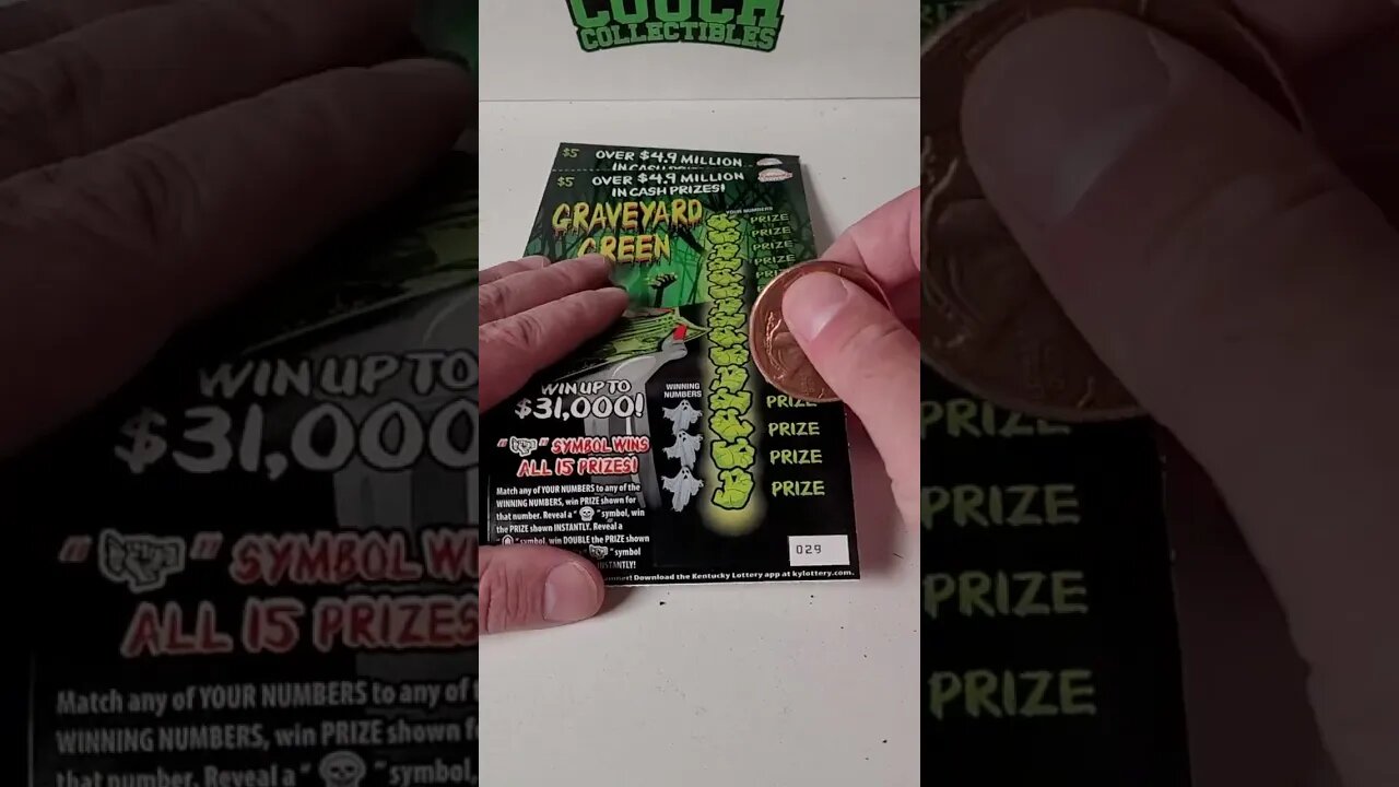 Scratch Off Lottery Tickets Graveyard Green!