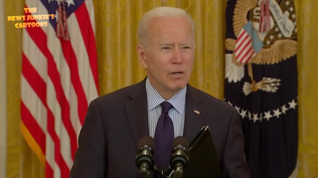 Biden: 'I get to put my mask back on because I'm used to not wearing it'.