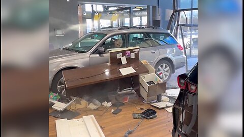 Angry Customer Smashes Car Into Dealership After Denied A Return